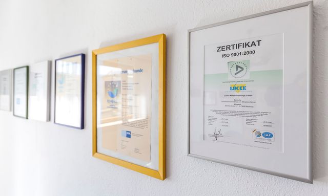 Lücke Metallveredelung - Zertifikate